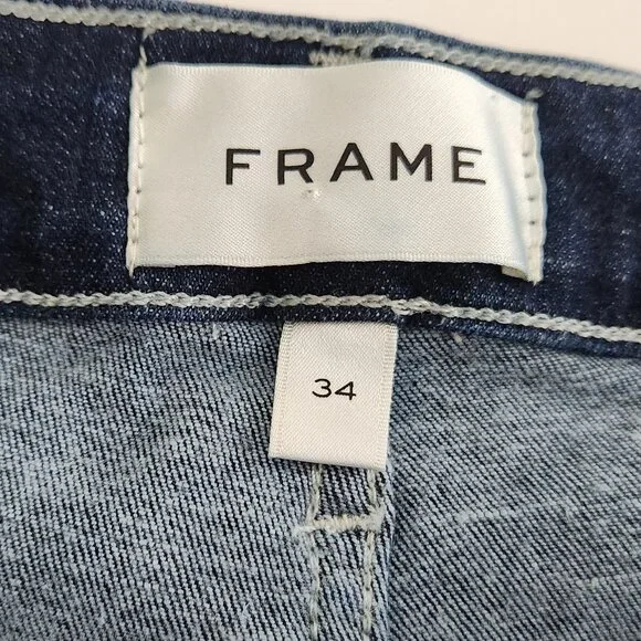 Frame Francoise Wide Leg Jeans Women's Size 34 Virgo - Picture 7 of 10